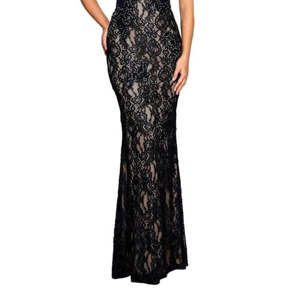 SALE Cachet 5825OZ Evening Dress Midnight Nude size 0 - Picture 4 of 4